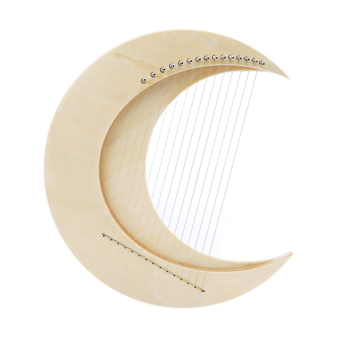 Moon Lyre Harp 15 String Hluru C Major Mini harp sound healing instrument unique gift buy lyre harp Australia