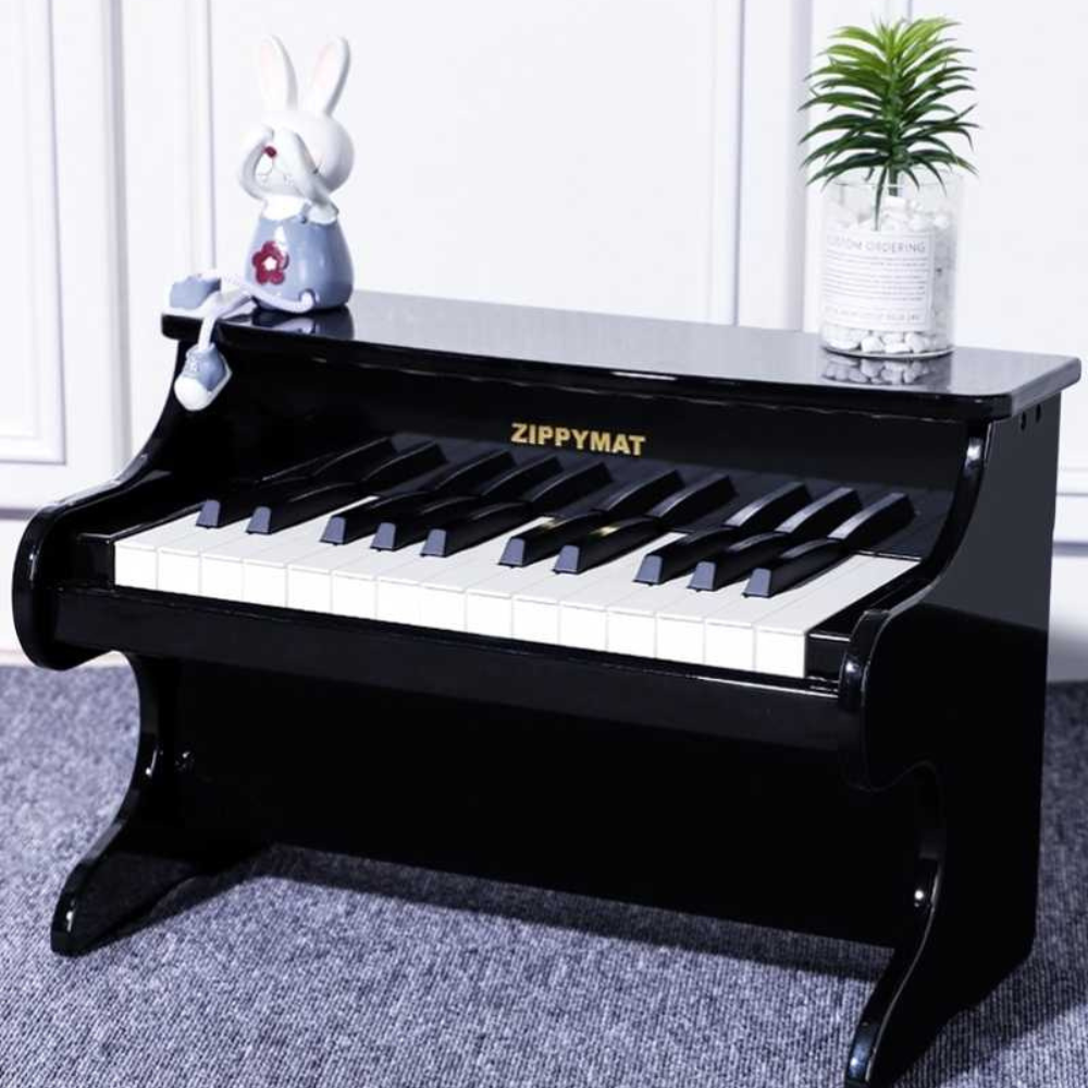 Mini Piano 25 Key Wooden Baby Piano Black