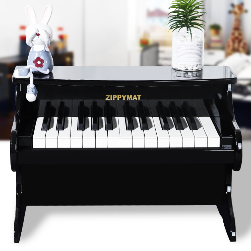 Mini Piano 25 Key Wooden Baby Piano Black