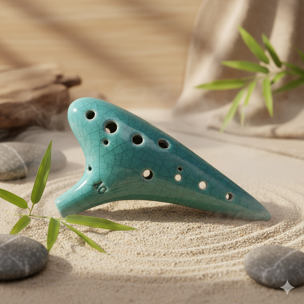 Ocarina Premium 12 Hole Alto C With Bag Blue musical instrument mouth flute