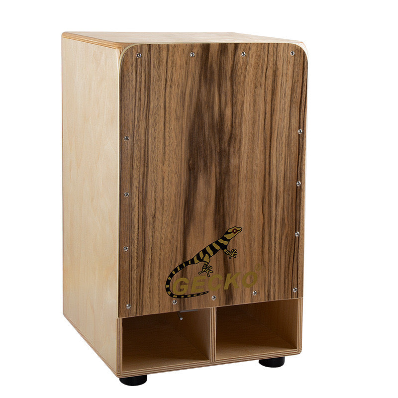 Gecko Cajon Drum Jumbo Bass Hand Percussion with Backpack Bag box drum Wooden Percussion Box, with Internal Guitar Strings