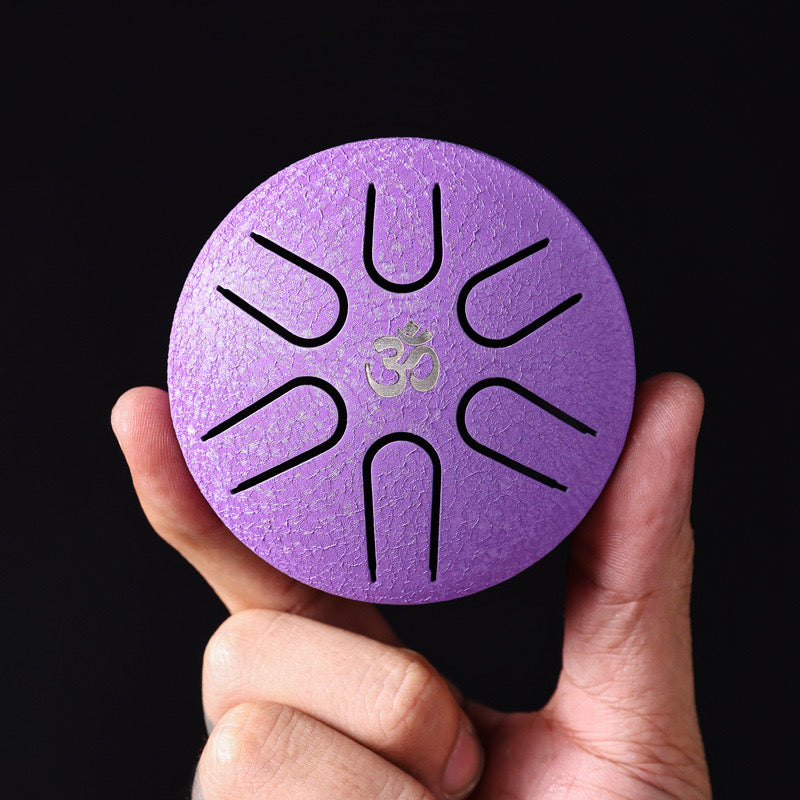 Hluru Super Mini Steel Tongue Drum 3" 6-Note Pentatonic