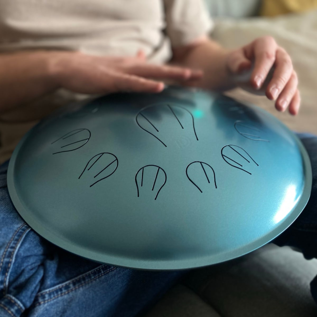 Tonedrum Handcrafted Sukhasana Steel Tongue Drum