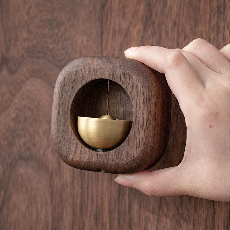 Door Chime Bell Black Walnut Square wooden doorbell