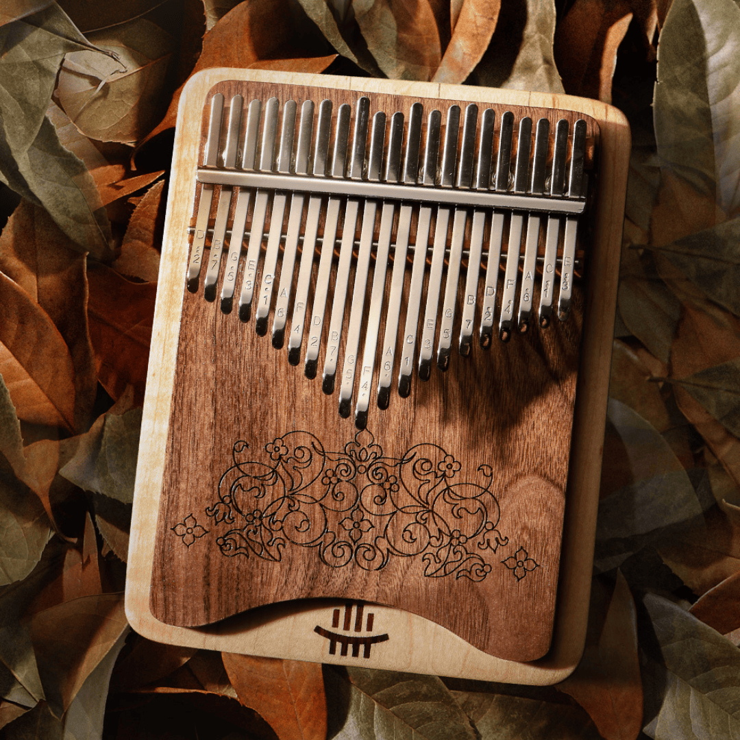 Kalimba 21 Key Hluru America Walnut & Maple w/Case