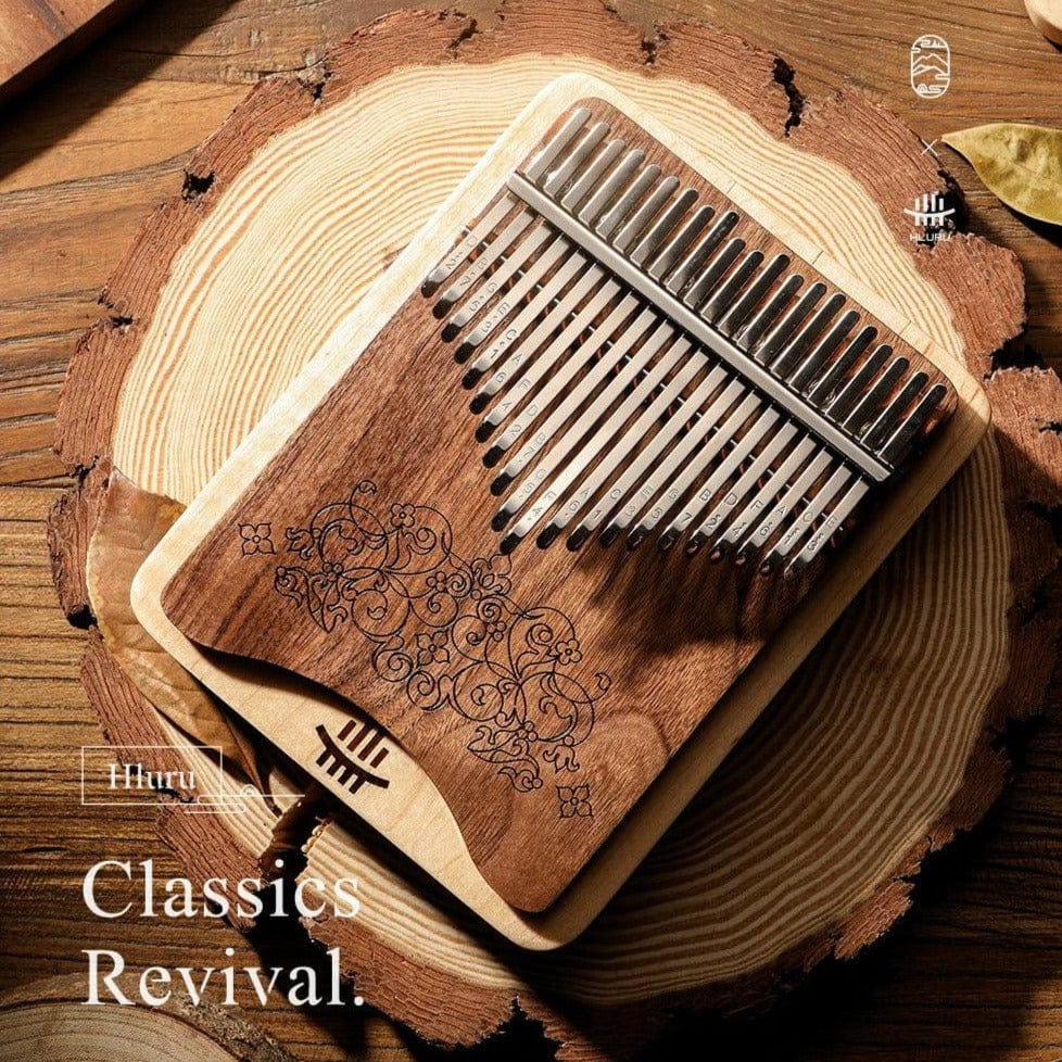 Kalimba 21 Key Double Layer America Walnut & Maple w/Case - Little Kalimba Shop