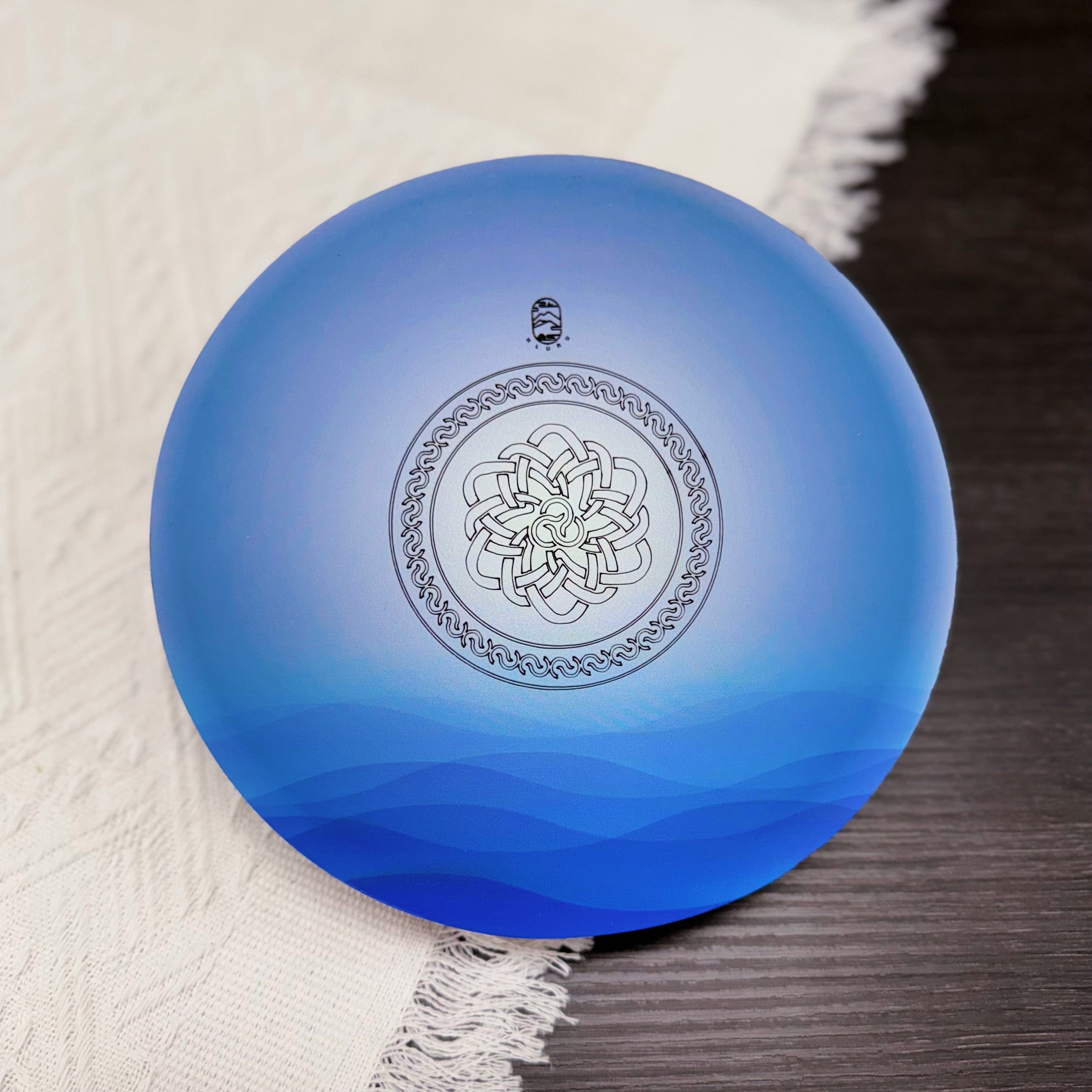 Hluru Ocean Drum – 19cm blue sound healing instrument for meditation and relaxation