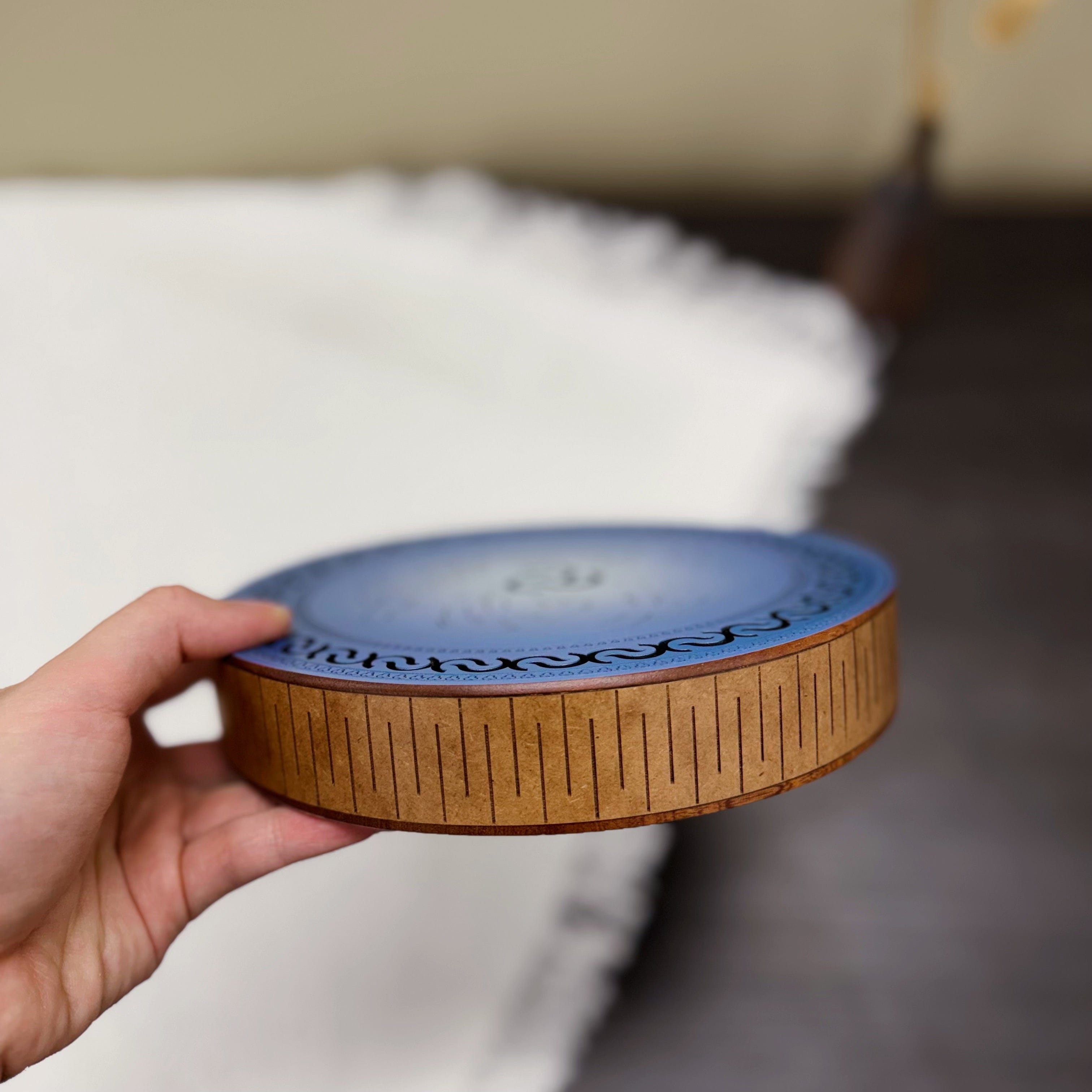 Hluru Ocean Drum – 19cm blue sound healing instrument for meditation and relaxation