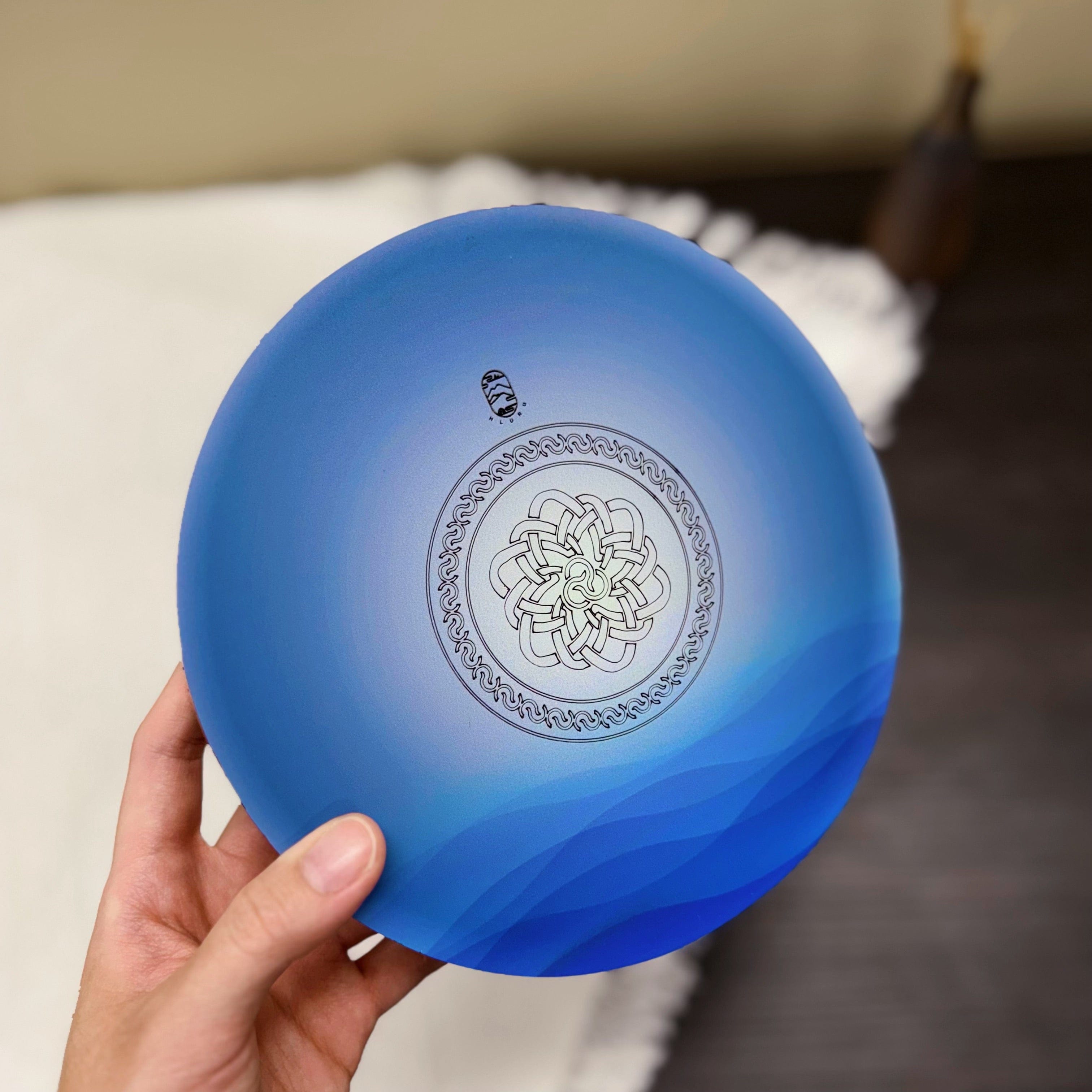 Hluru Ocean Drum – 19cm blue sound healing instrument for meditation and relaxation