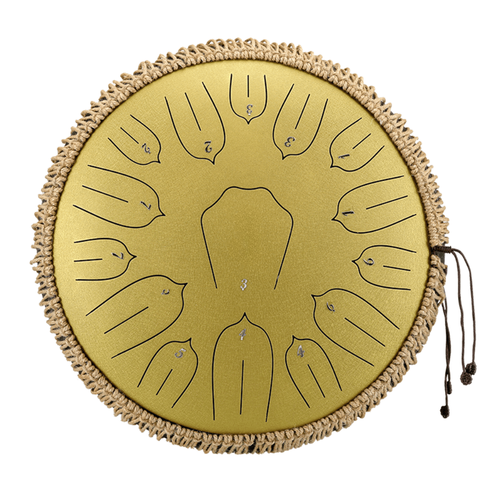 Steel Tongue Drum 13" 15-Note Lotus D Major