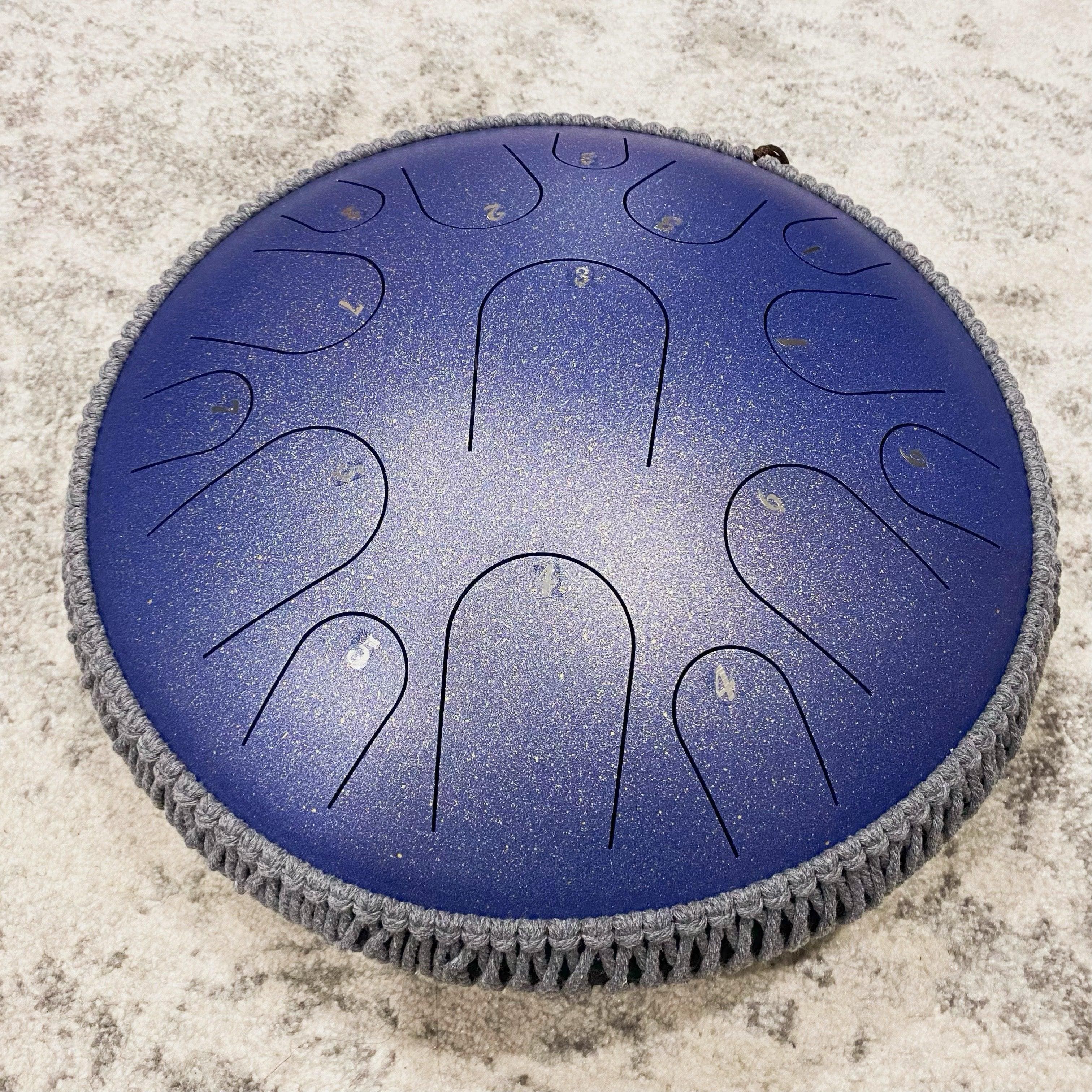 Hluru Steel Tongue Drum 14" 15-Note D Major Tank drum happy drum meditaion sound healing instrument