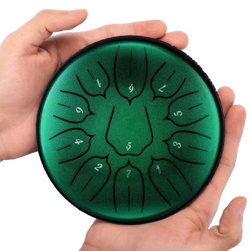 Hluru Steel Tongue Drum Mini 6" 11-Note C Major Black sound healing buy steel drum australia