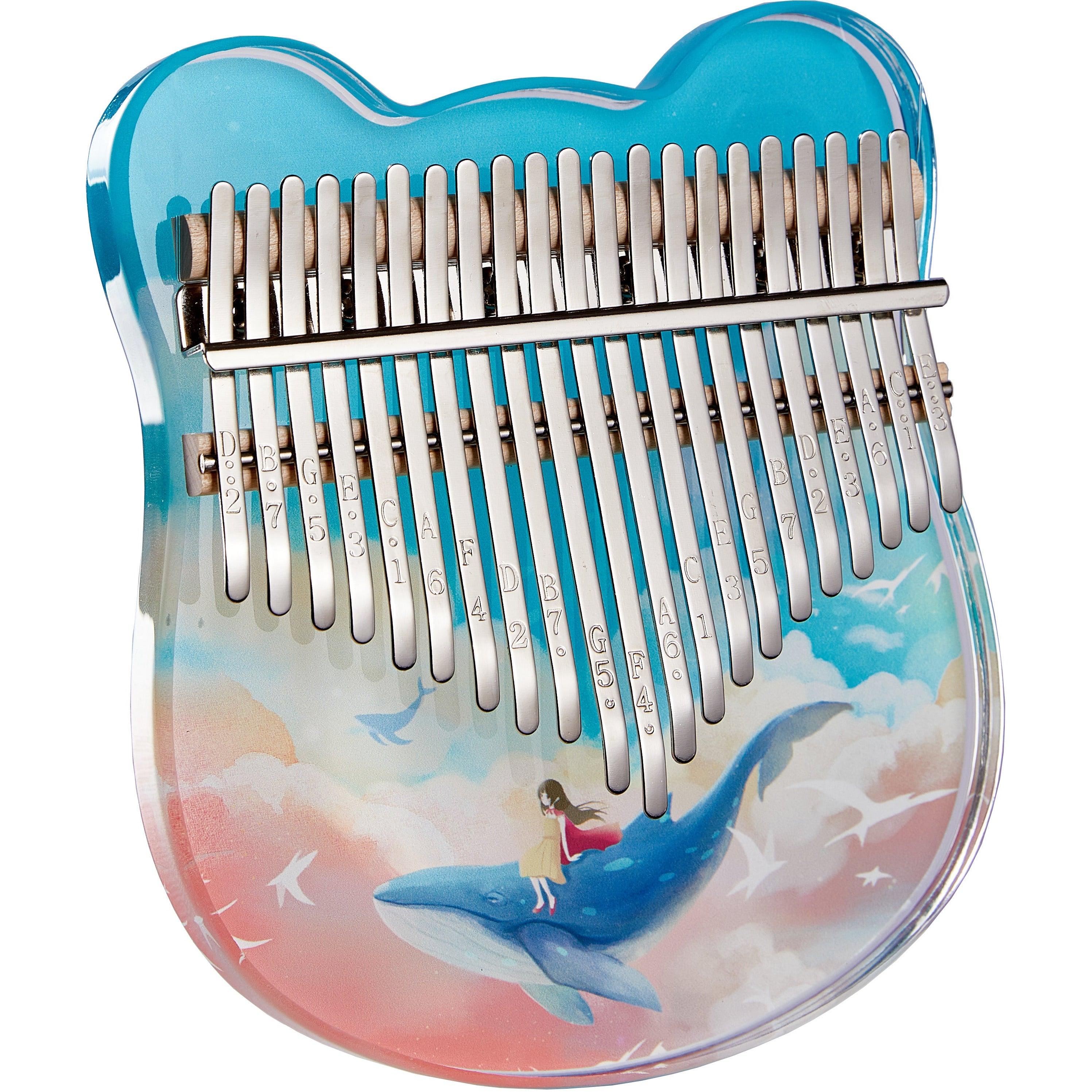 Kalimba 17 Key Acrylic Whale Journey w/Case thumb piano musical instrument Christmas gift