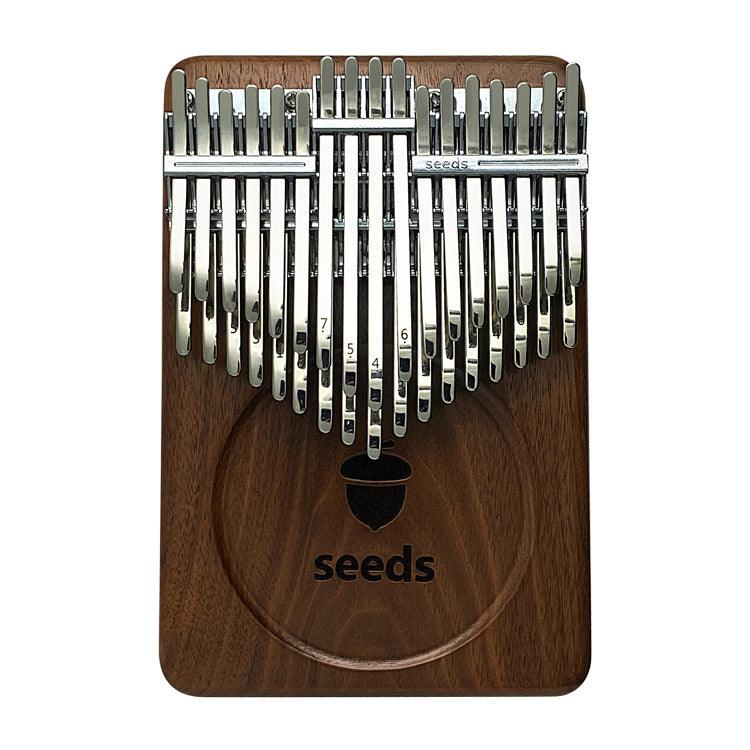 Kalimba 34 Key Seeds Walnut Chromatic Double Layer with Case musical instrument thumb piano buy kalimba Australia 