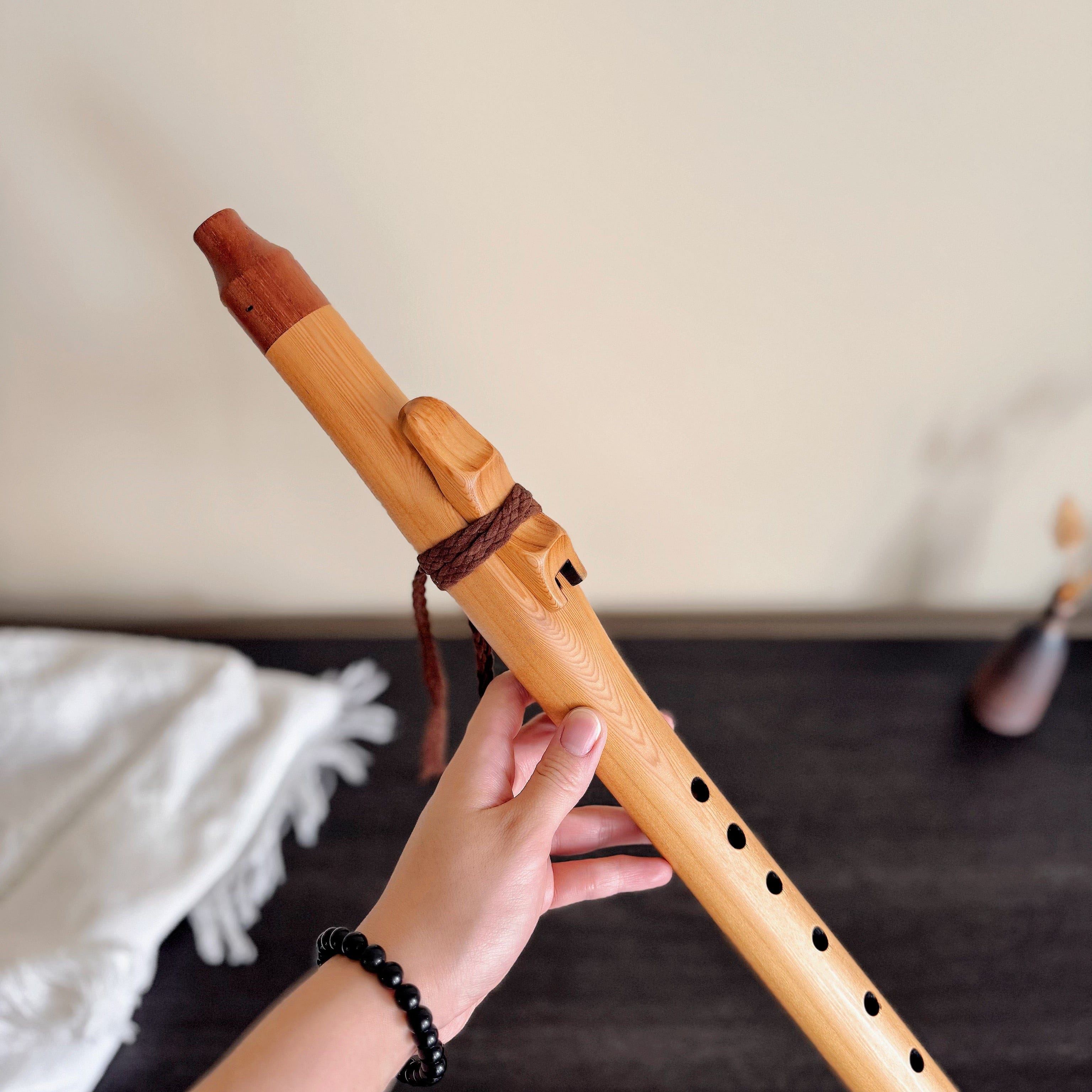 Native American Style Flute F# Minor Pentatonic 58cm 432hz sound healing meditation
