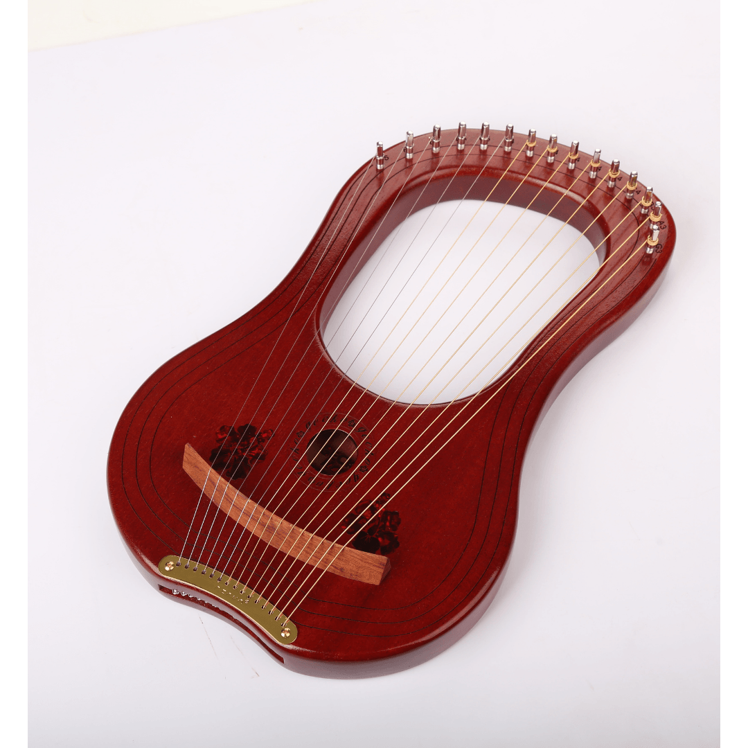 Lyre Harp 15 String GECKO Classic Mahogany with Bag, musical instrument mini harp Irish harp buy harp Australia