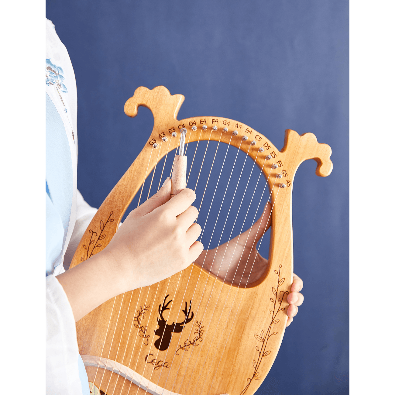 Lyre Harp 16 String CEGA Classic Mahogany with Bag Celtic Harp Mini Harp Music Instrument Christmas Gift