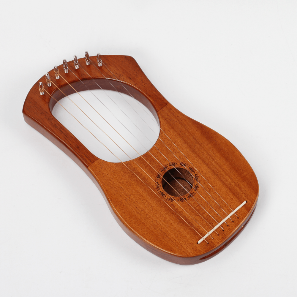 Lyre Harp 7 String Walter Premium Solid Mahogany Hollow w Bag