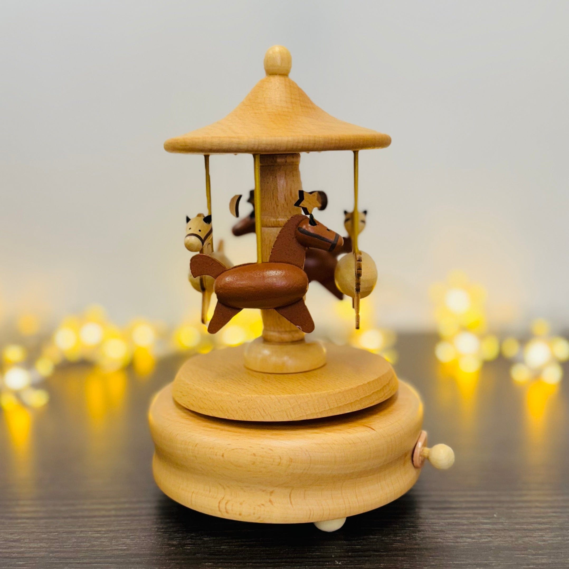 Buy handcrafted wooden carousel music box in Australia featuring a charming melody—perfect for collectors or as a unique home décor gift.