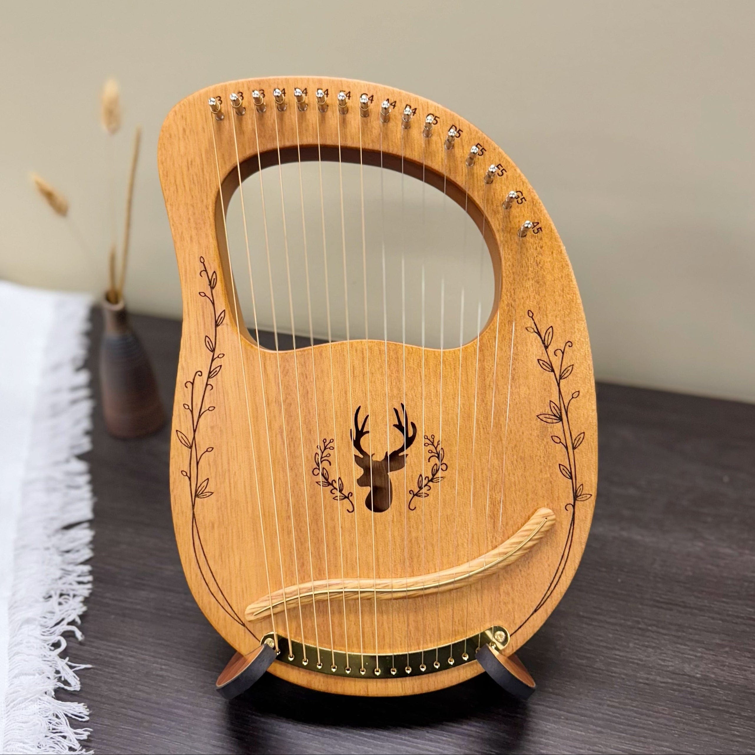 NARA LYRE beginner mini harp 16 String Mahogany w/Bag buy lyre harp Australia