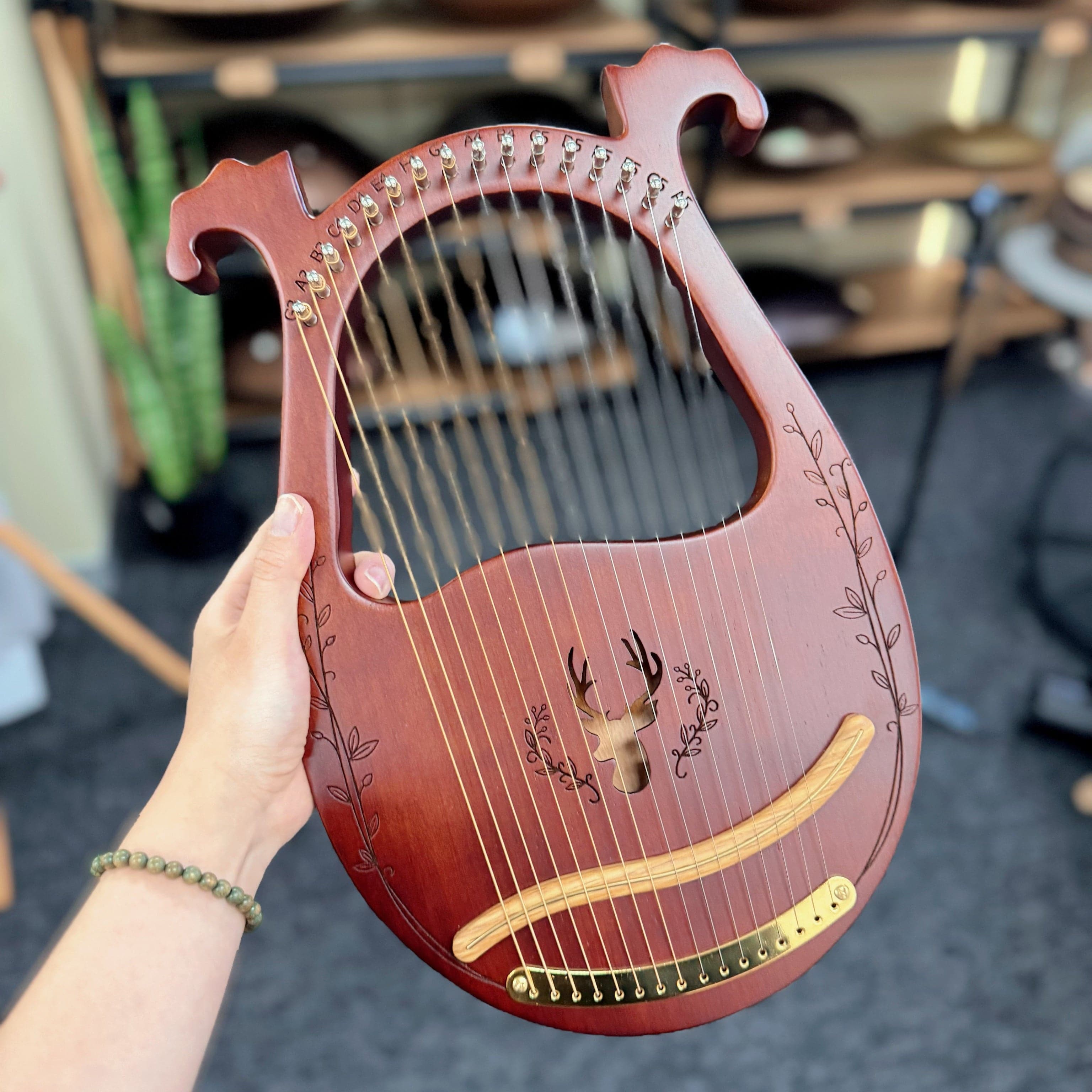 NARA LYRE 16 String Classic Mahogany w/Bag