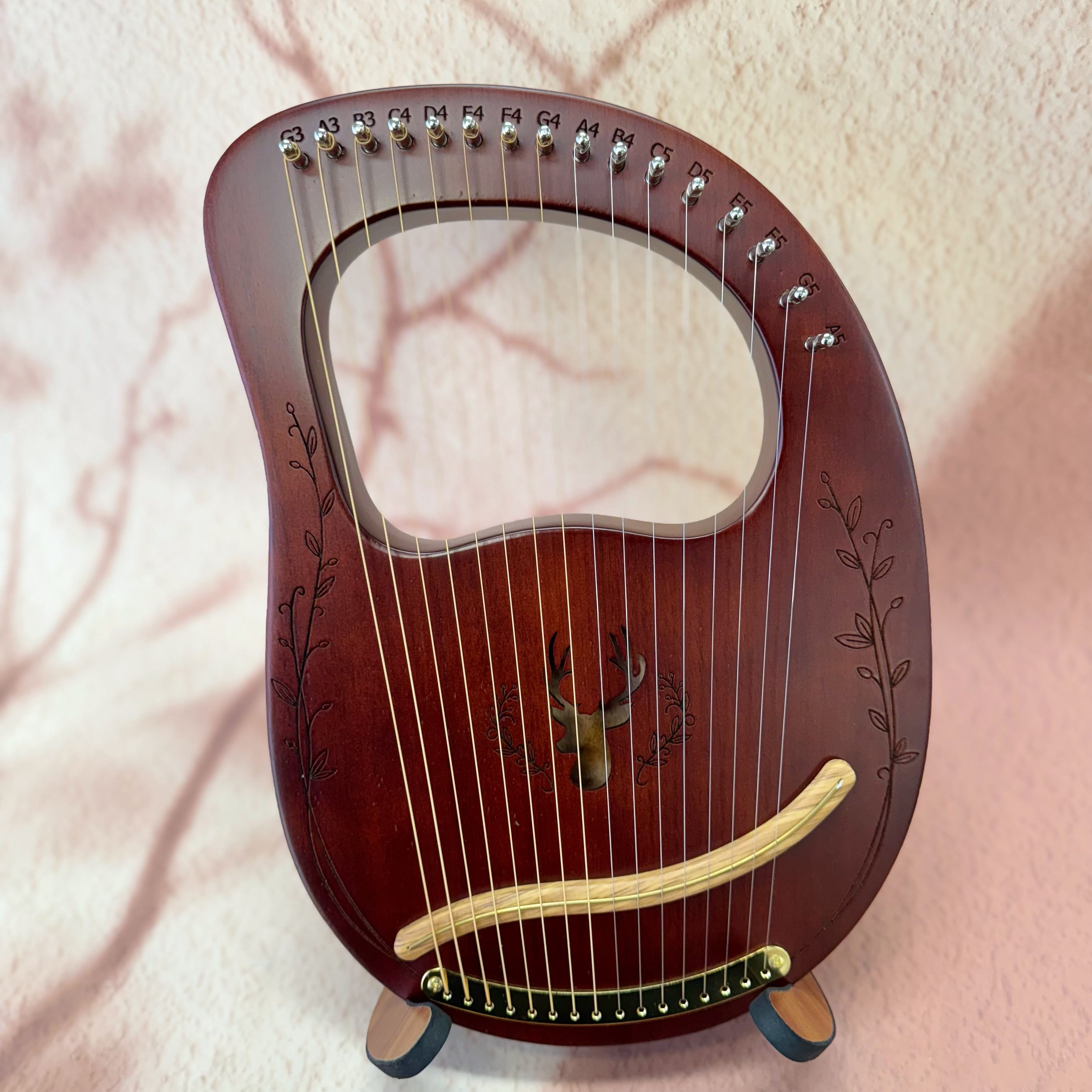 NARA LYRE beginner mini harp 16 String Mahogany w/Bag buy lyre harp Australia