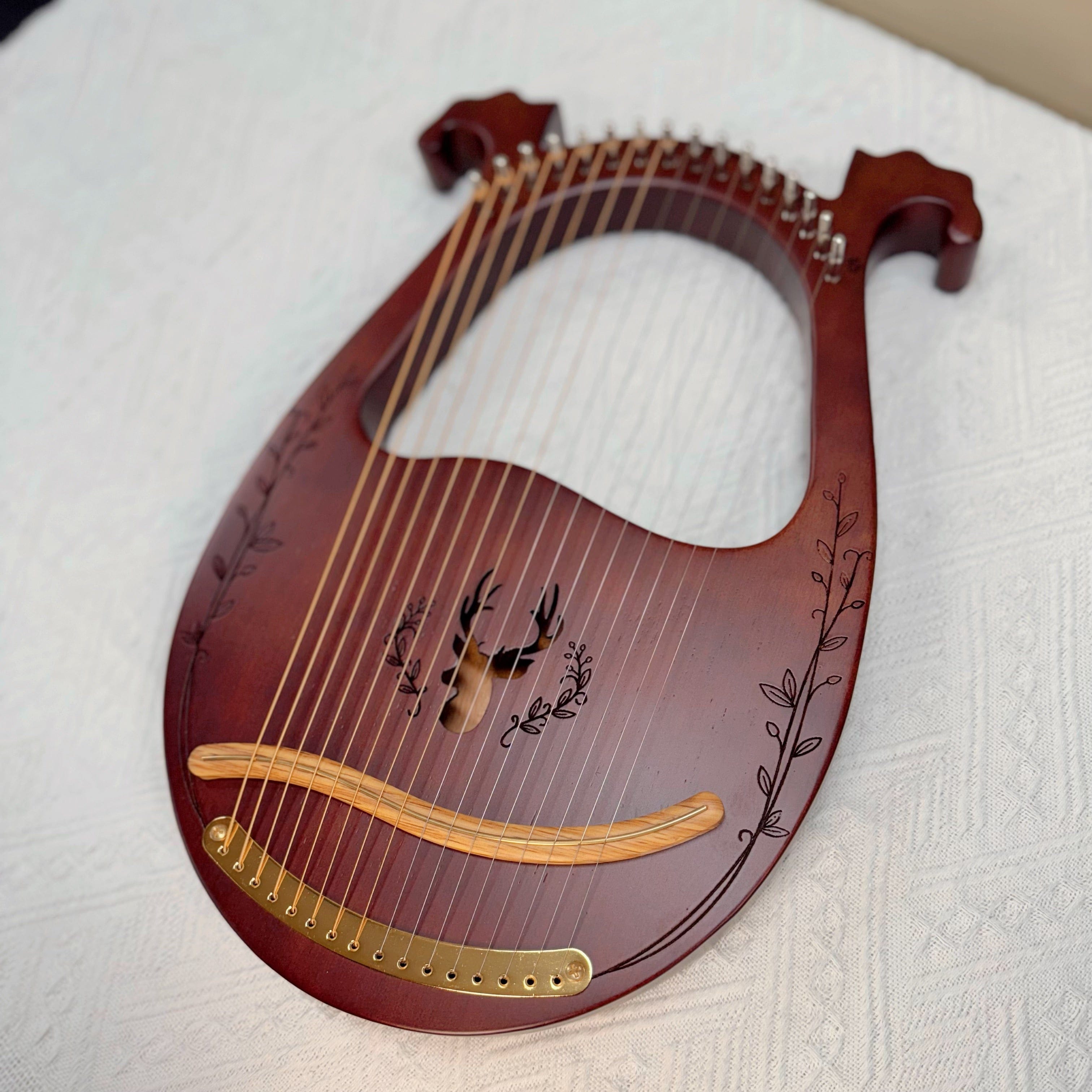 NARA LYRE 16 String Classic Mahogany w/Bag