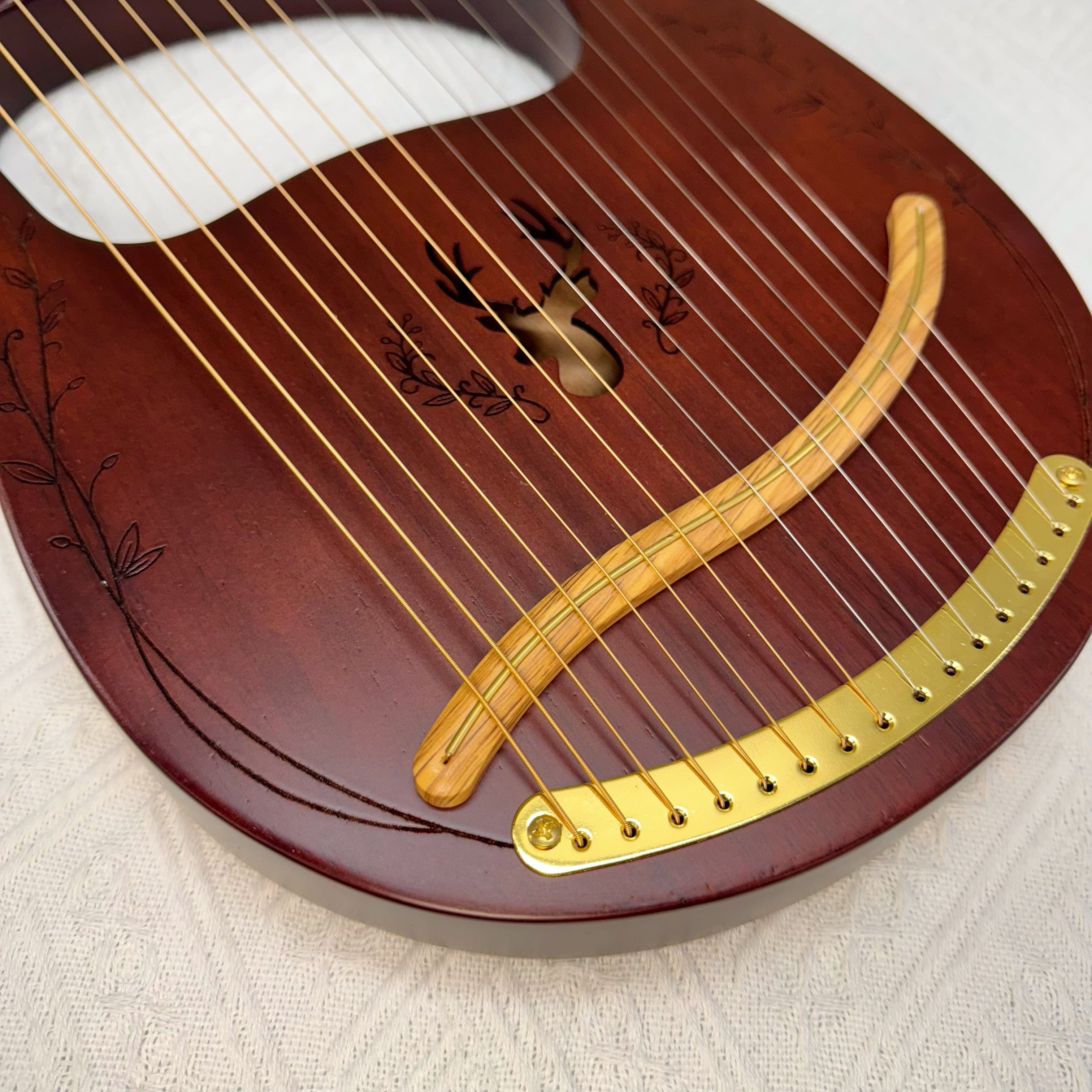 NARA LYRE beginner mini harp 16 String Mahogany w/Bag buy lyre harp Australia