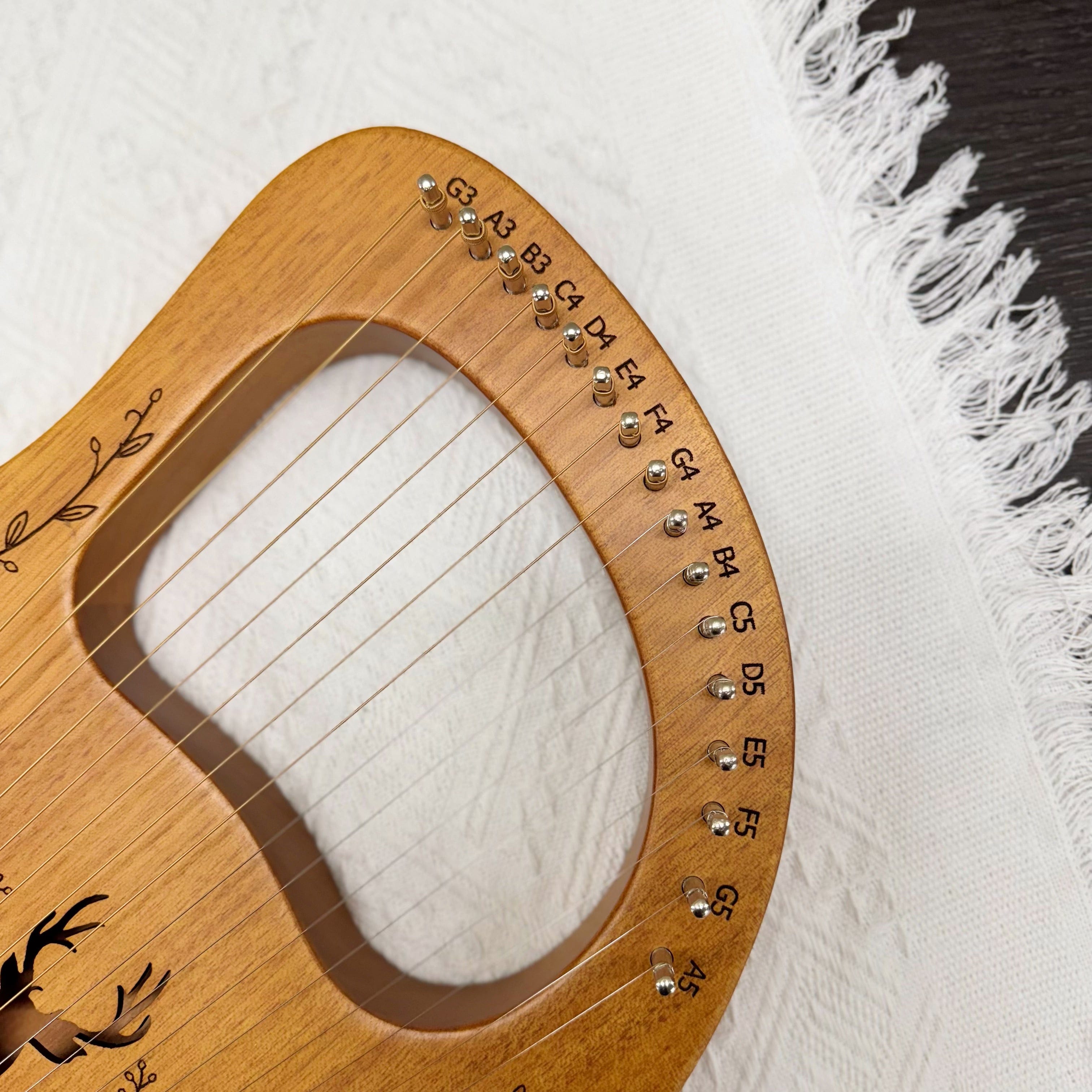 NARA LYRE beginner mini harp 16 String Mahogany w/Bag buy lyre harp Australia