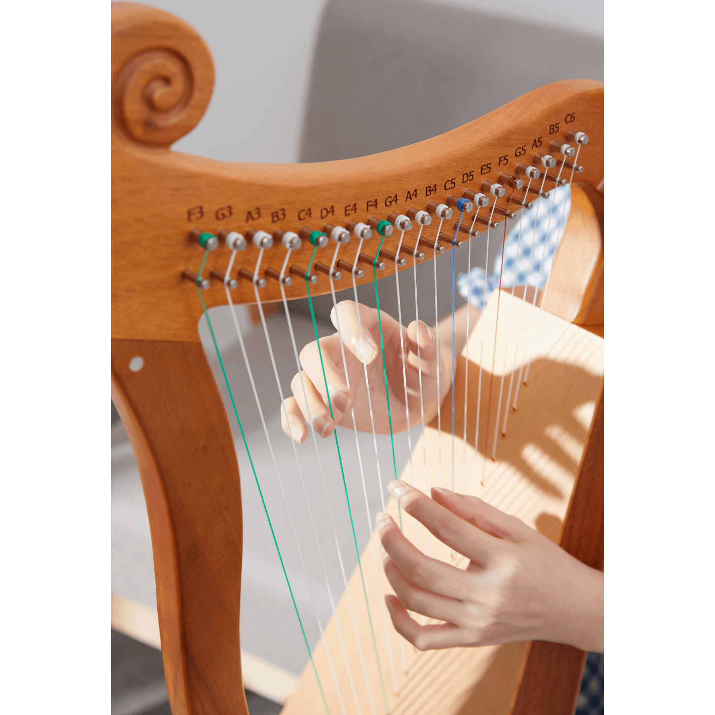 Mini Pixie Harp Celtic Harp 15 / 19 String Mahogany w/Bag, harp for beginner, buy harp Australia