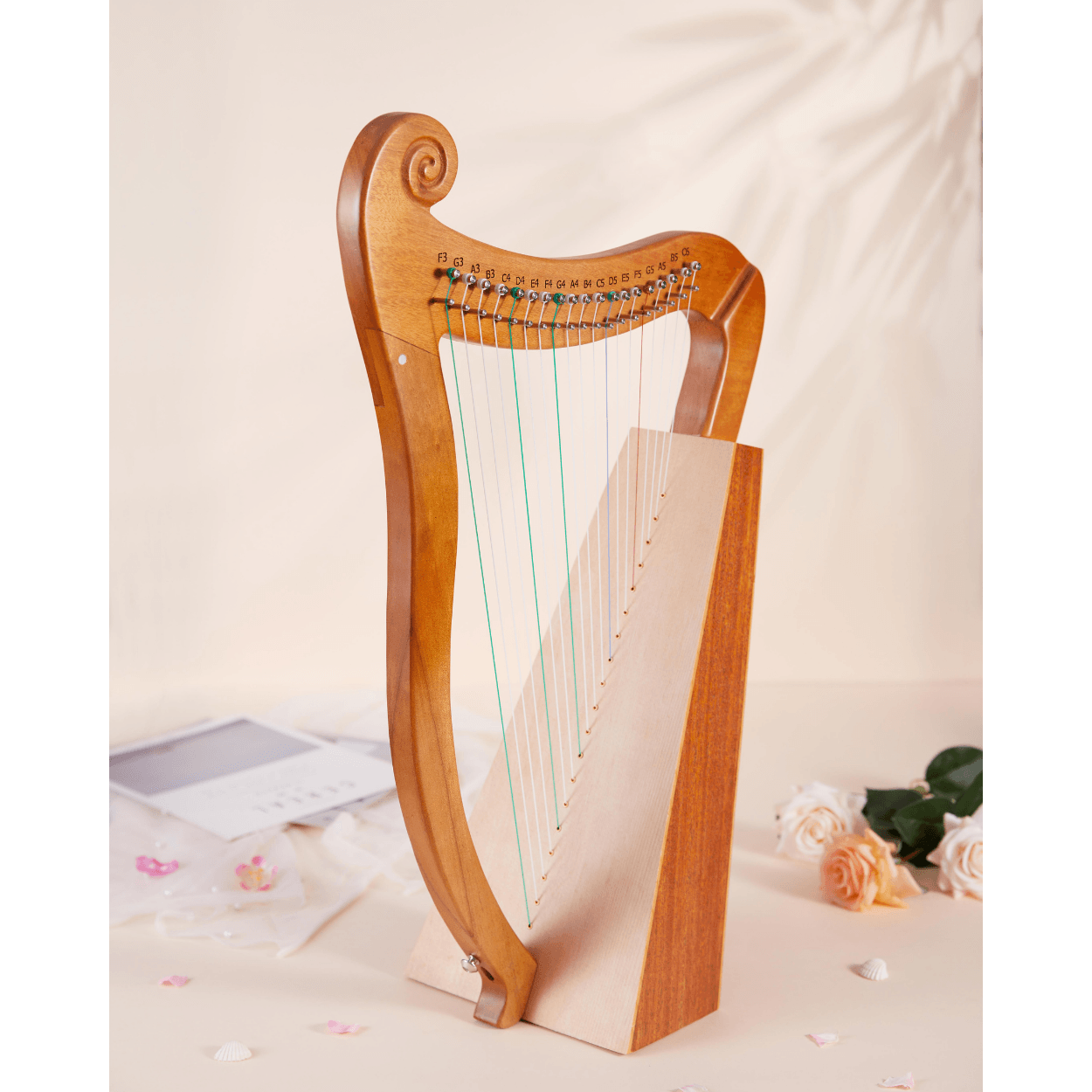 Pixie Harp Mini Celtic Harp 19 String Mahogany w/Bag - Little Kalimba Shop