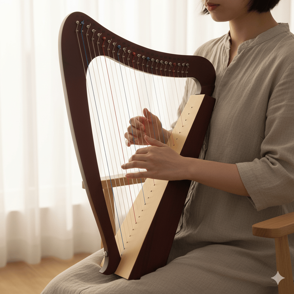 Pixie Harp Mini Celtic Harp 22 String Mahogany w/Bag