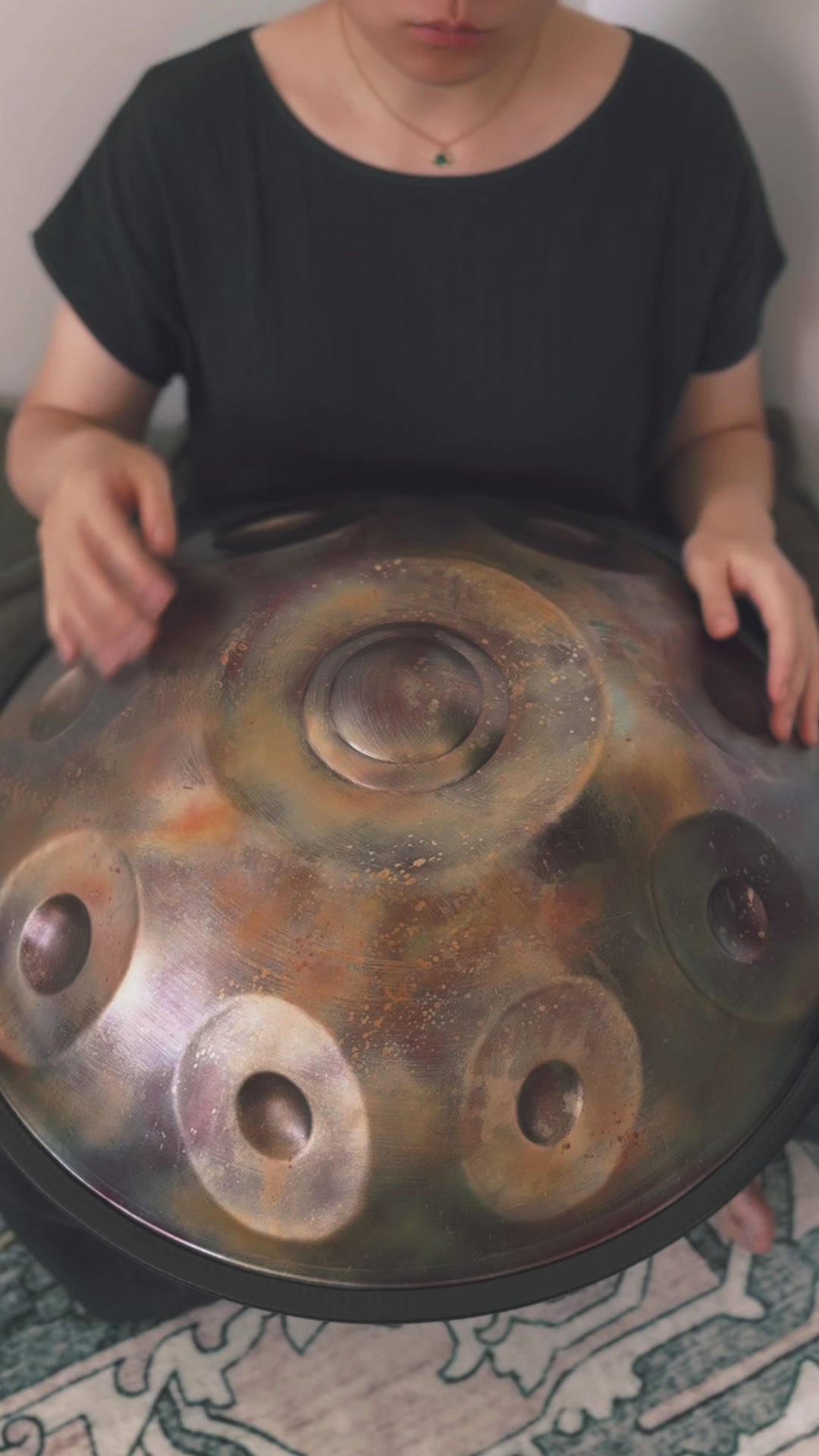 YULA Handpan 10-note F2 Low Amara 55cm hang handpan drum tank drum meditation sound heaing