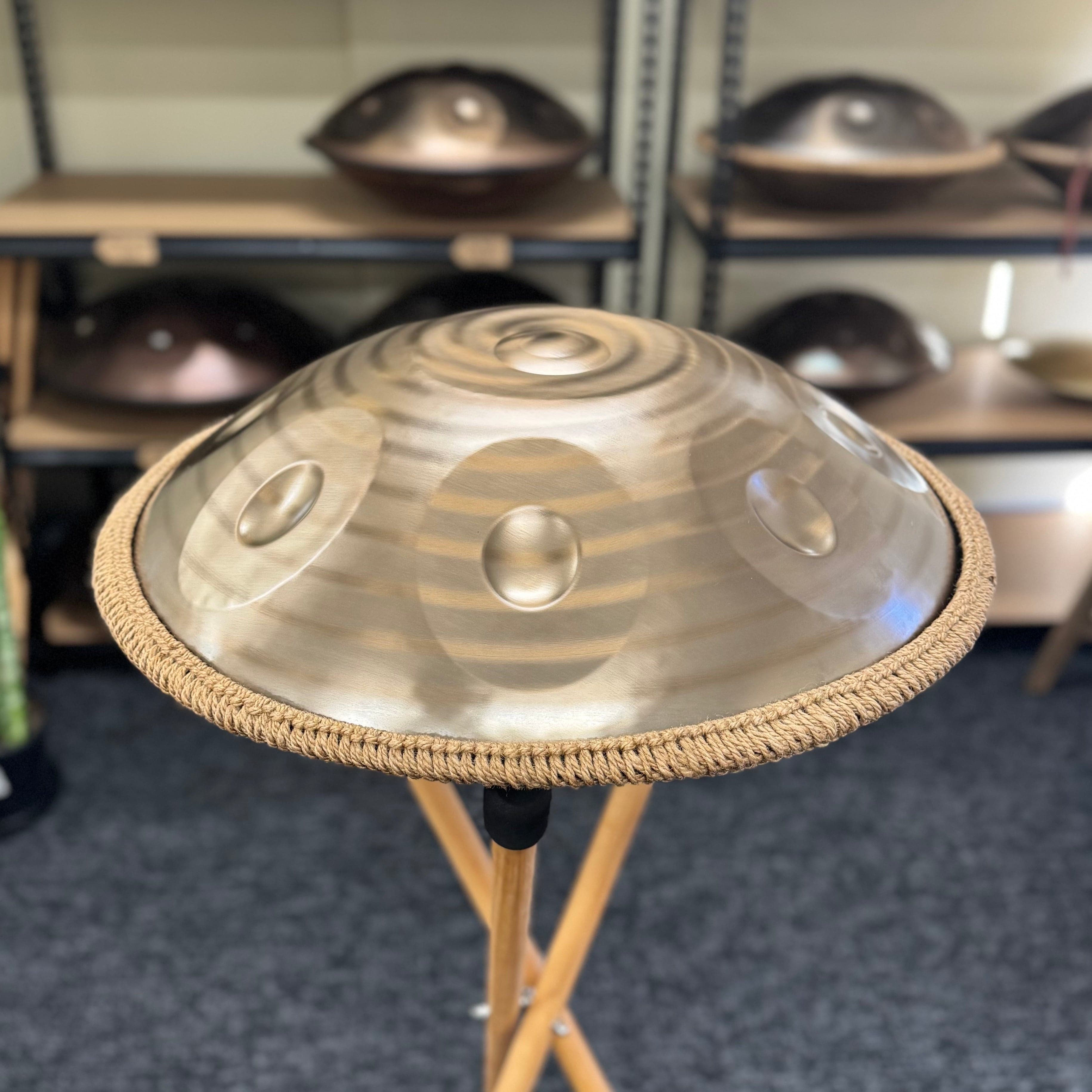 Riza Handpan 14-Note D Kurd Beginner Gold 432hz 55cm