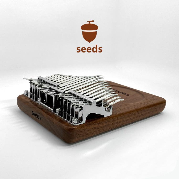 Kalimba 34 Key Seeds Walnut Chromatic Double Layer with Case musical instrument thumb piano buy kalimba Australia