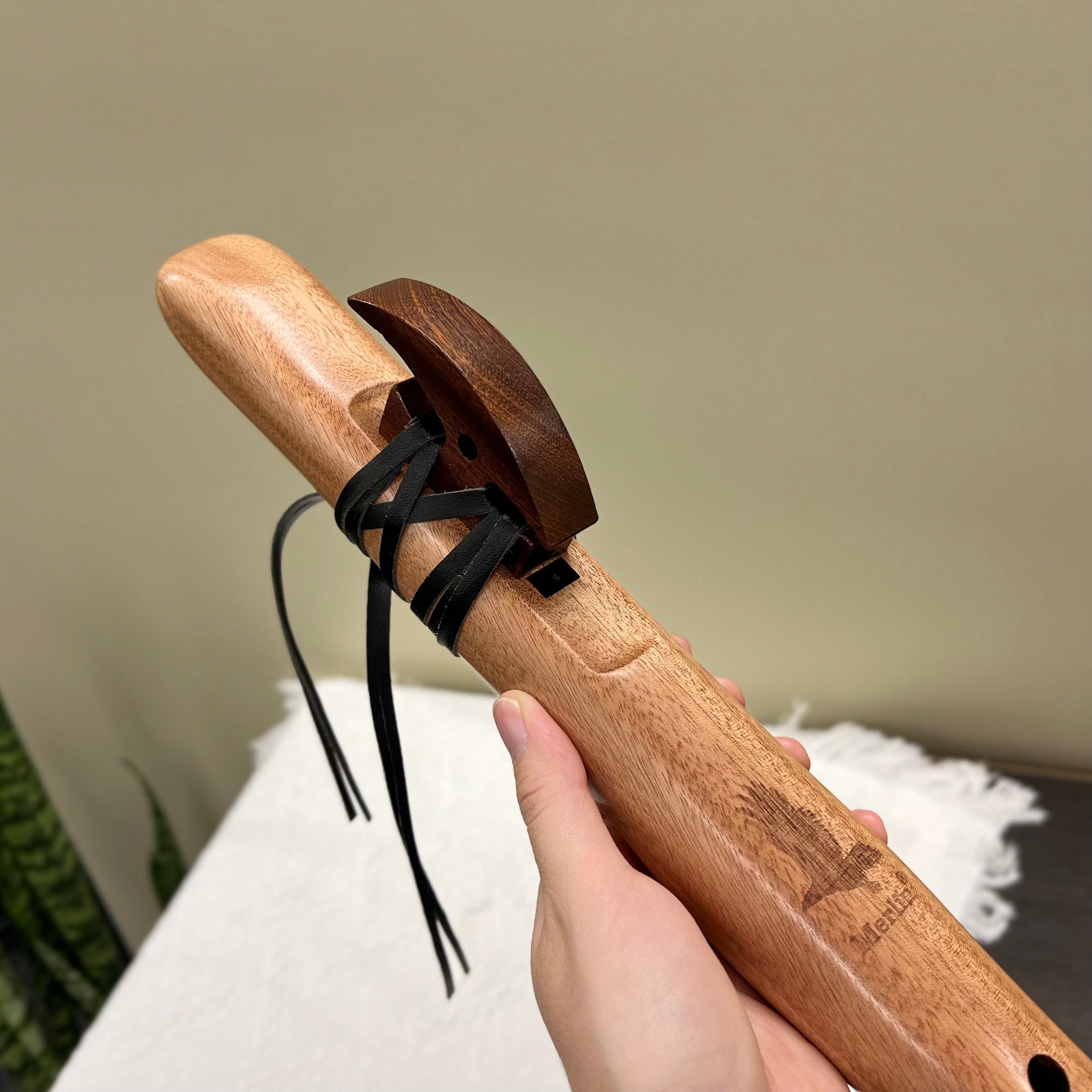 Native American Style Flute Low D Minor Walnut Wood 66cm