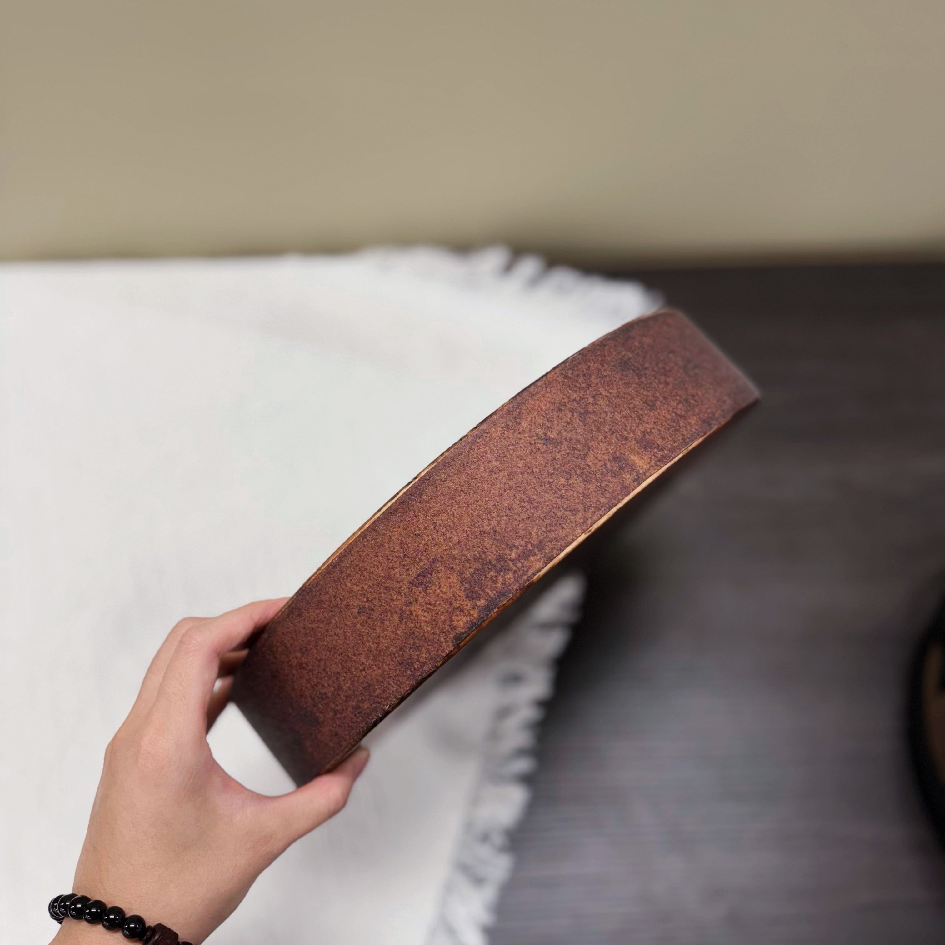 Ugur Water Drum handmade wooden sound healing drum with tribal design, also known as river or ocean drum.