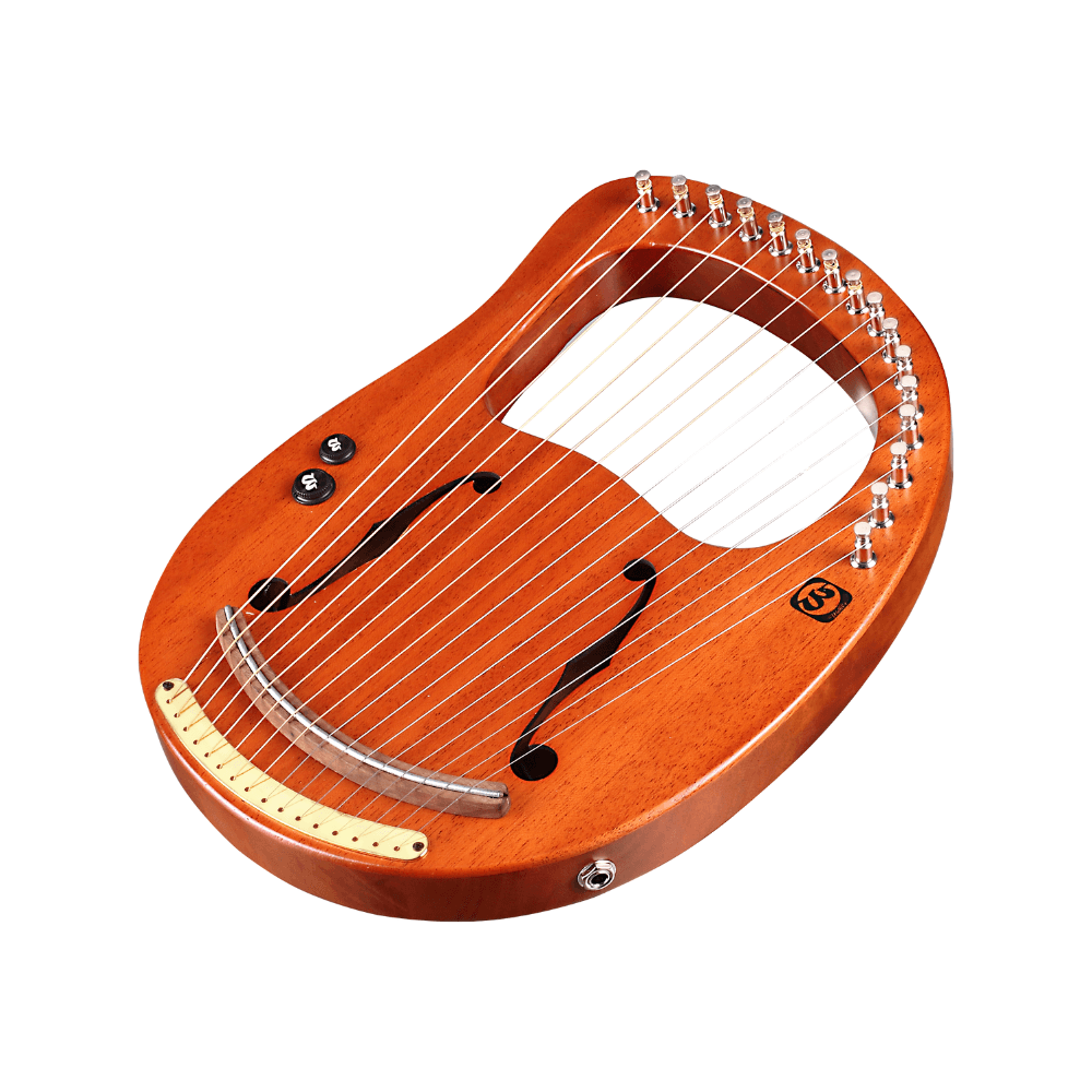 Lyre Harp 16 String Premium Mahogany Electric w/Bag - Little Kalimba Shop