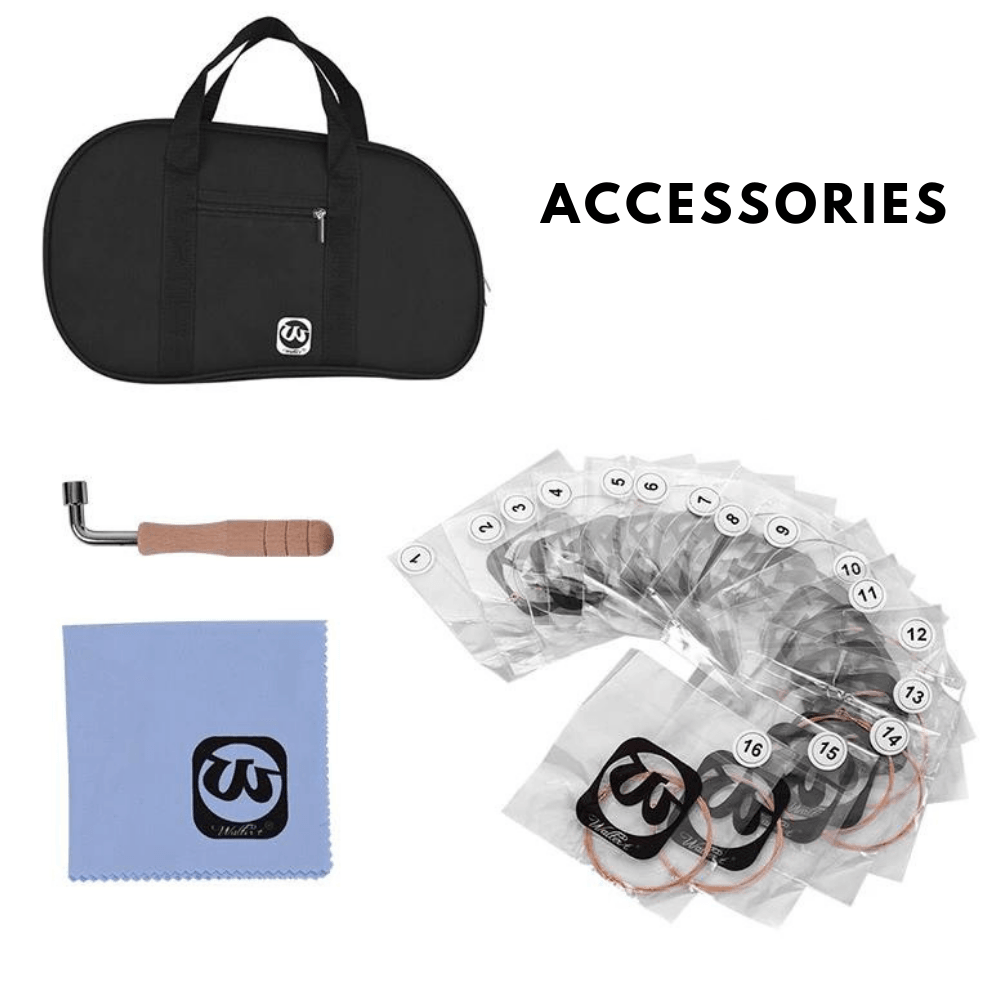 Lyre Harp 16 String Premium Mahogany Electric w/Bag - Little Kalimba Shop